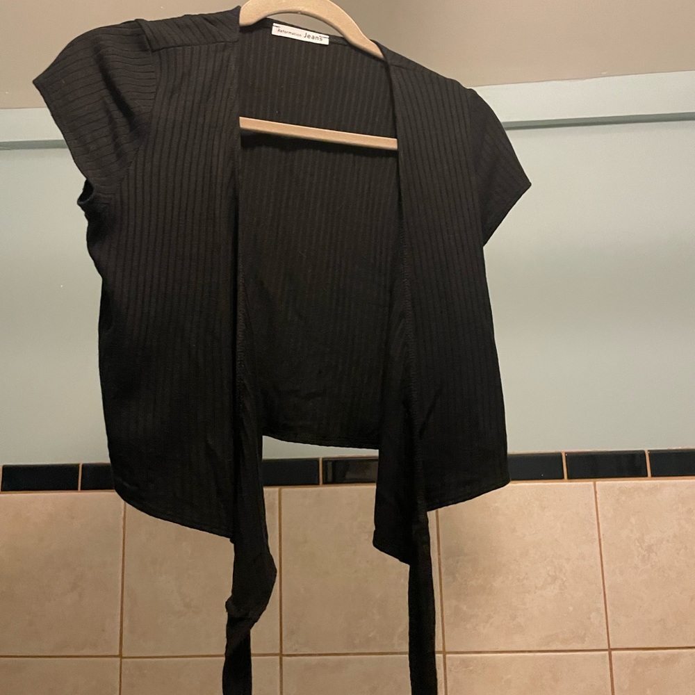 Reformation wrap crop top